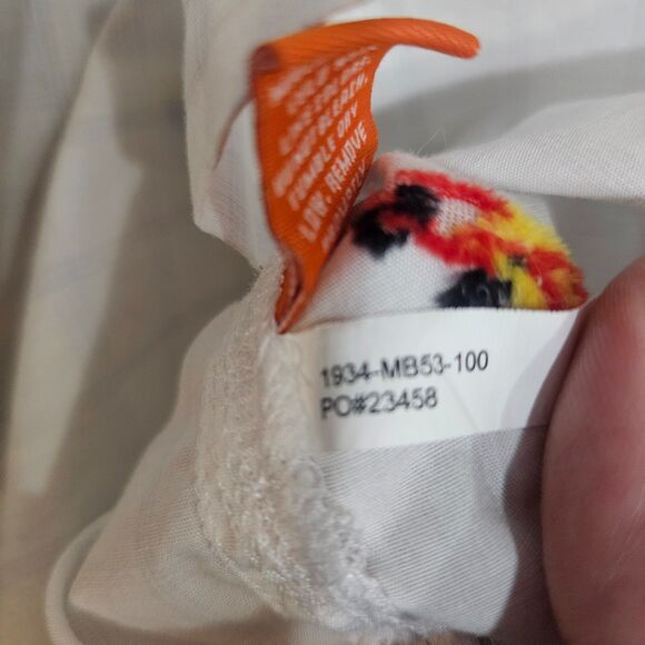 Tori Richard Bird Print Cotton Button Up Men's Sz Large White Embroidered McCaws - Picture 6 of 13